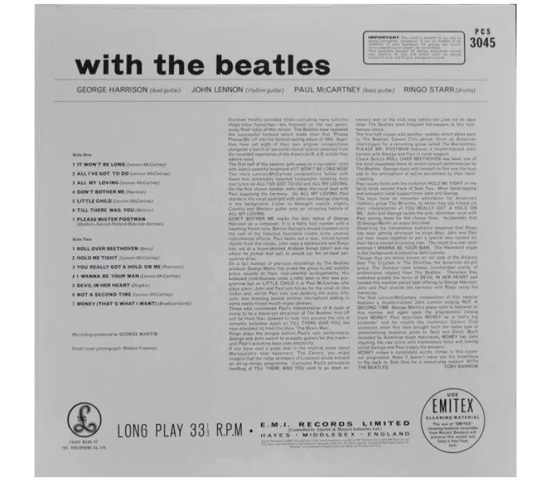Виниловая пластинка The Beatles – With The Beatles, Kinodrive.kz — фото 3