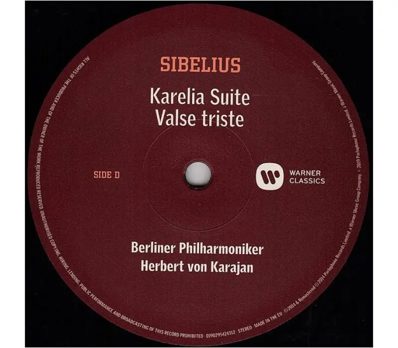 Виниловая пластинка Herbert von Karajan – Sibelius - Famous Tone Poems, Kinodrive.kz — фото 2