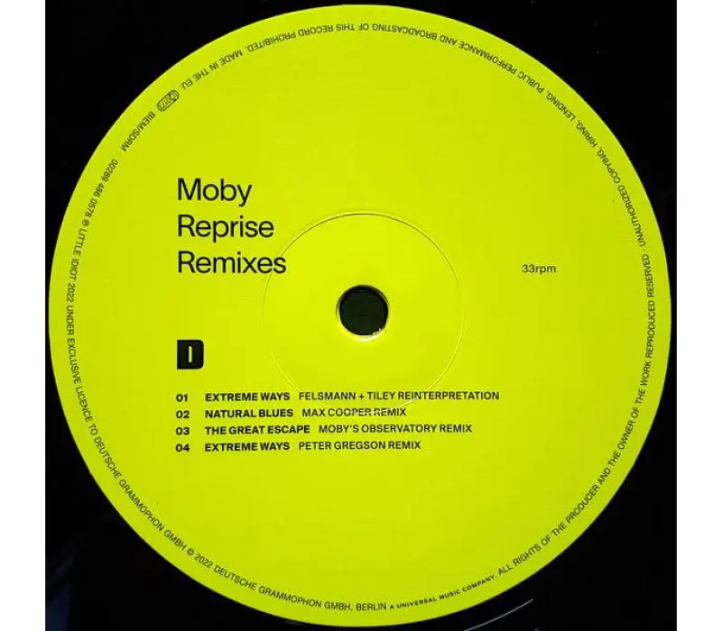 Виниловая пластинка Moby – Reprise Remixes, Kinodrive.kz — фото 7