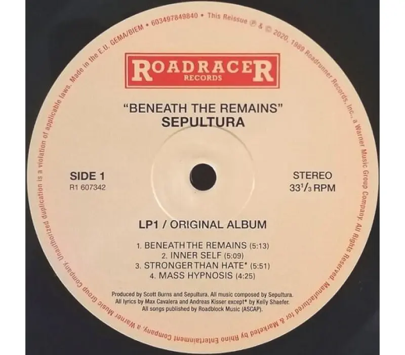 Виниловая пластинка Sepultura – Beneath The Remains, Kinodrive.kz — фото 5