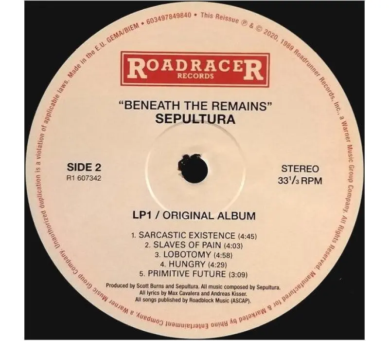 Виниловая пластинка Sepultura – Beneath The Remains, Kinodrive.kz — фото 6