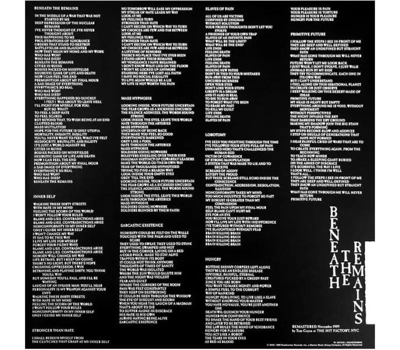 Виниловая пластинка Sepultura – Beneath The Remains, Kinodrive.kz — фото 8