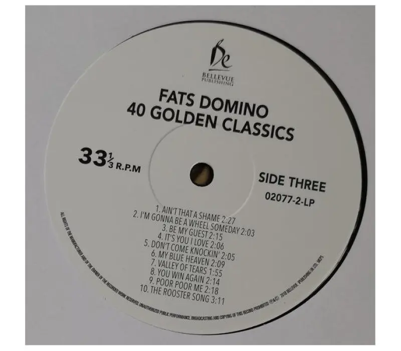 Виниловая пластинка Fats Domino – 40 Golden Classics, Kinodrive.kz — фото 3