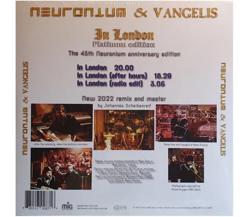 Виниловая пластинка Neuronium and Vangelis – In London Platinum Edition, Kinodrive.kz — фото 3