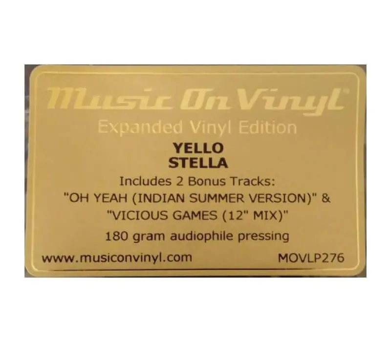 Виниловая пластинка Yello – Stella, Kinodrive.kz — фото 3