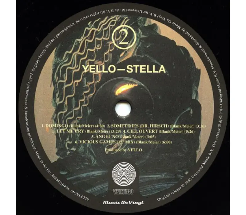 Виниловая пластинка Yello – Stella, Kinodrive.kz — фото 6