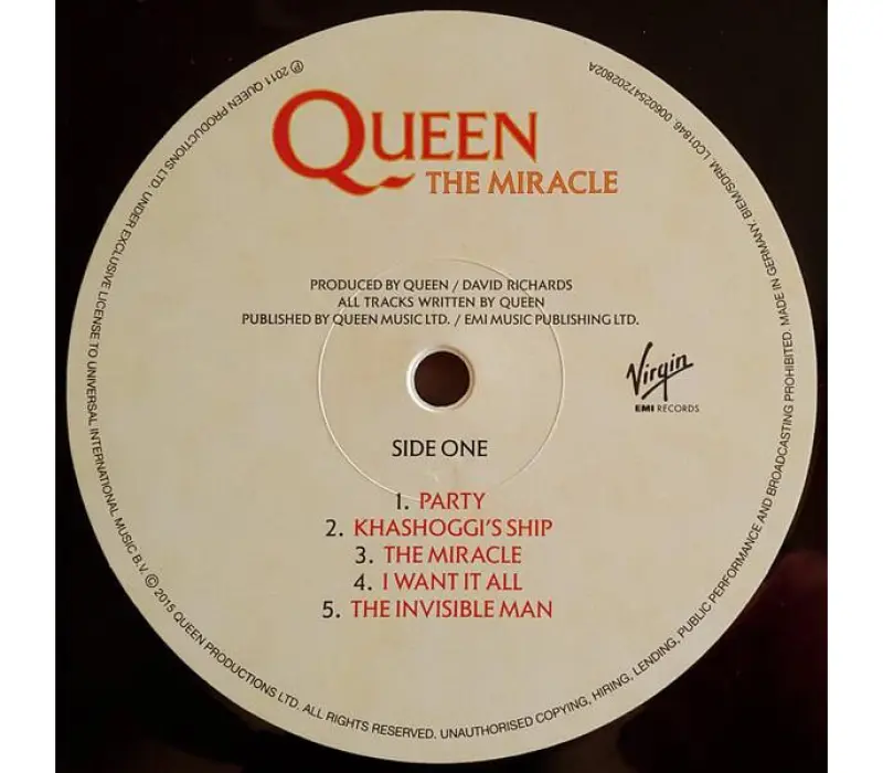 Виниловая пластинка Queen – The Miracle, Kinodrive.kz — фото 3