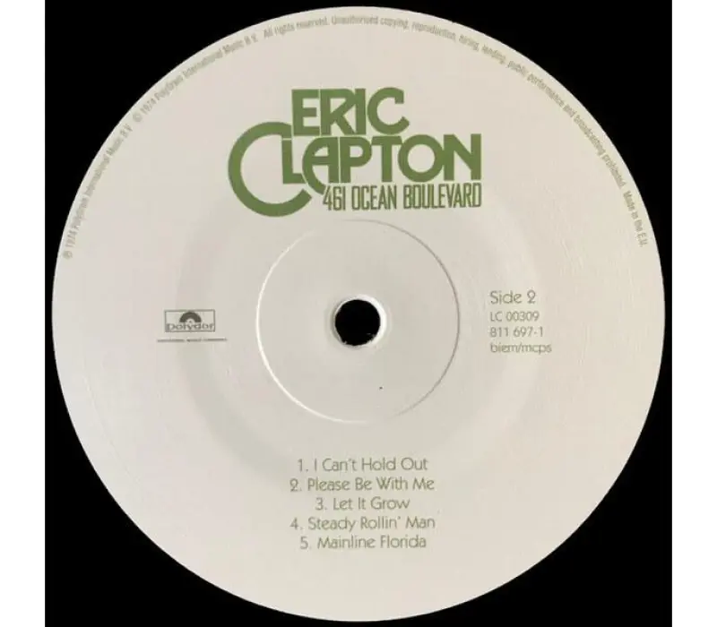 Виниловая пластинка Eric Clapton – 461 Ocean Boulevard, Kinodrive.kz — фото 4