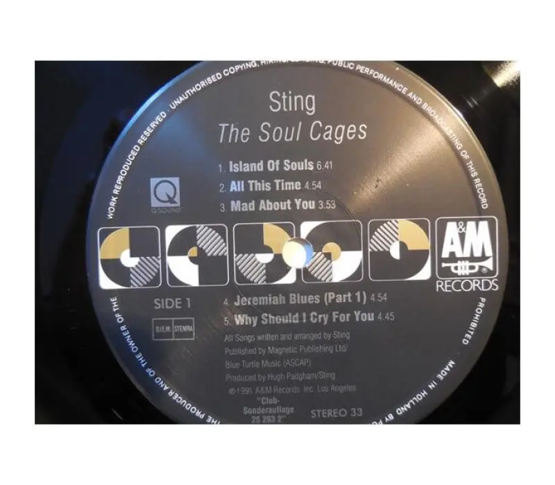 Виниловая пластинка Sting – The Soul Cages, Kinodrive.kz — фото 4