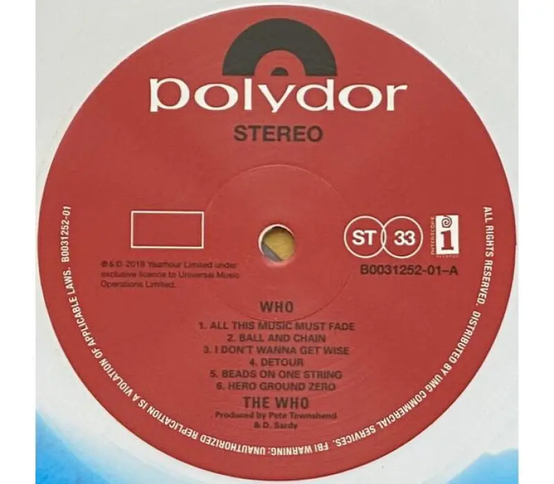 Виниловая пластинка The Who –  Who, Kinodrive.kz — фото 7