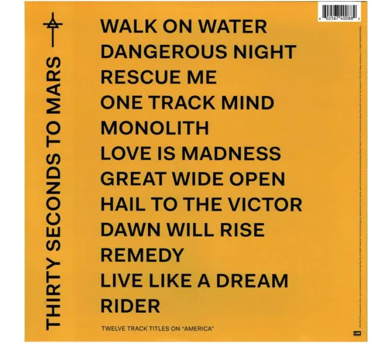 Виниловая пластинка Thirty Seconds To Mars – America, Kinodrive.kz — фото 2