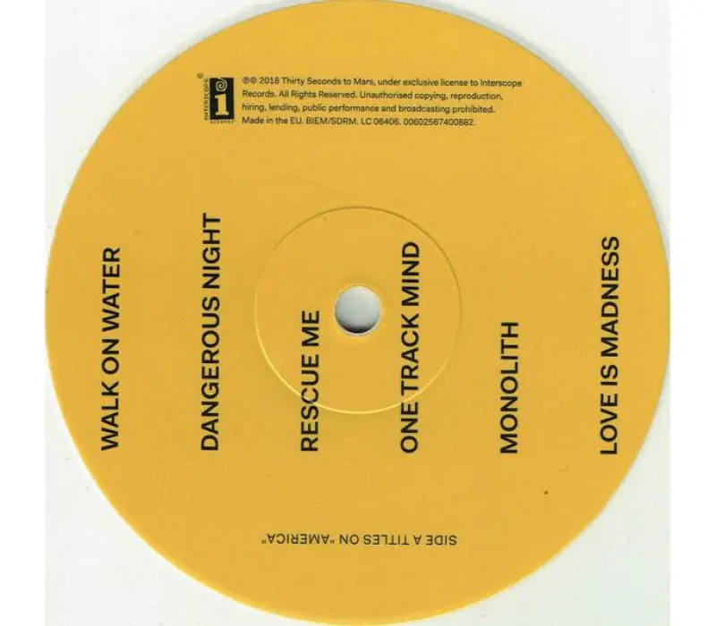 Виниловая пластинка Thirty Seconds To Mars – America, Kinodrive.kz — фото 3