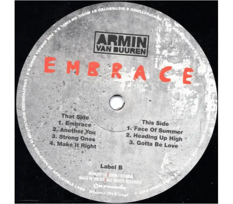 Виниловая пластинка Armin van Buuren – Embrace, Kinodrive.kz — фото 6