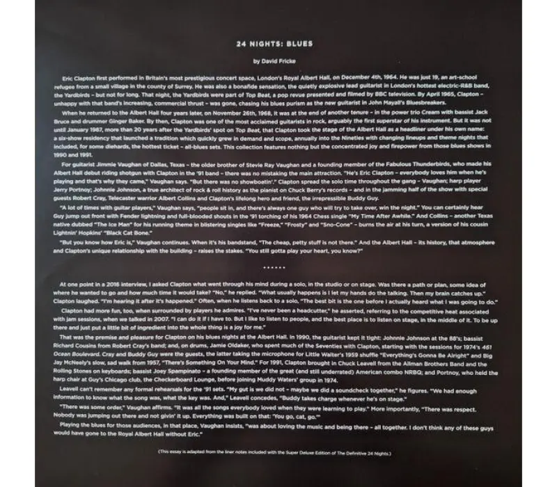 Виниловая пластинка Eric Clapton – 24 Nights: Blues, Kinodrive.kz — фото 9