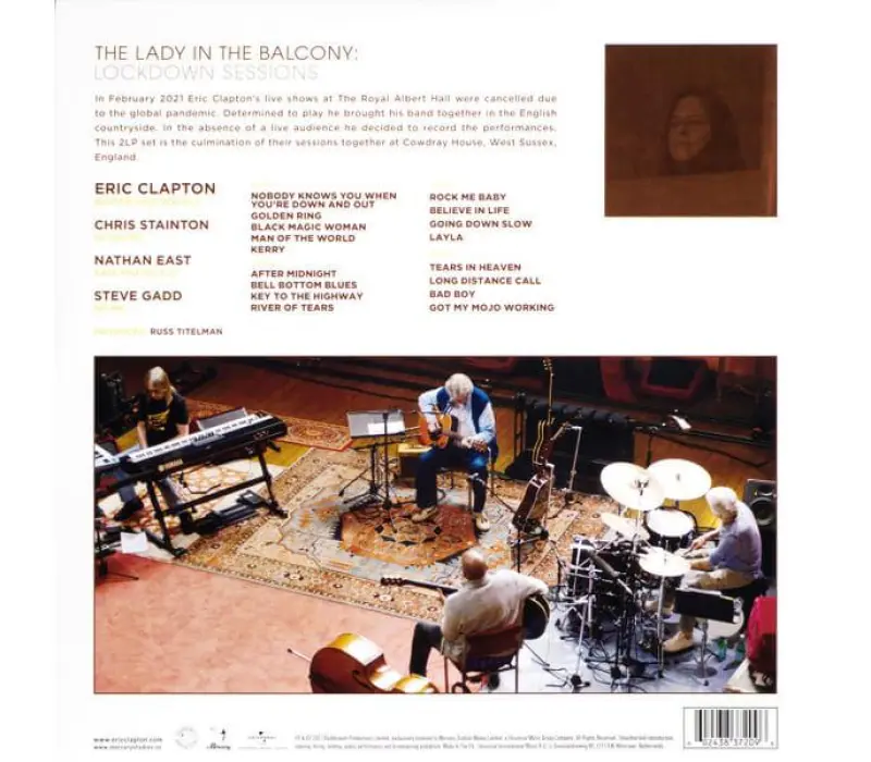 Виниловая пластинка Eric Clapton – The Lady In The Balcony: Lockdown Sessions, Kinodrive.kz — фото 11