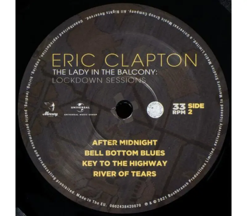 Виниловая пластинка Eric Clapton – The Lady In The Balcony: Lockdown Sessions, Kinodrive.kz — фото 2