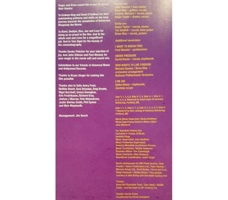 Виниловая пластинка Queen – Bohemian Rhapsody (The Original Soundtrack), Kinodrive.kz — фото 3