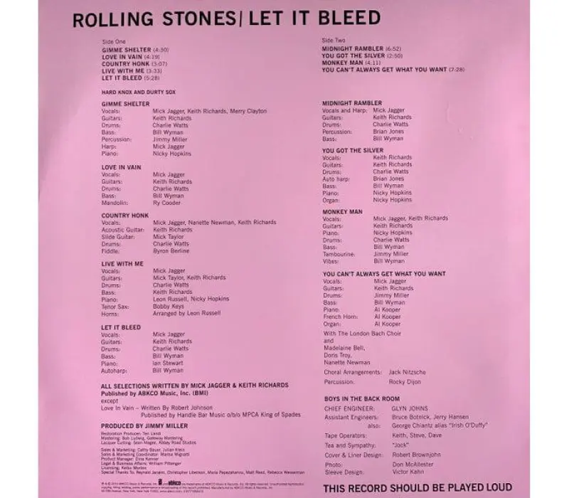 Виниловая пластинка The Rolling Stones – Let It Bleed, Kinodrive.kz — фото 2