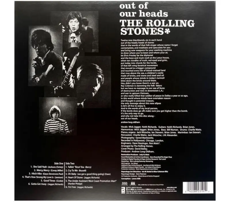 Виниловая пластинка The Rolling Stones – Out Of Our Heads UK, Kinodrive.kz — фото 5