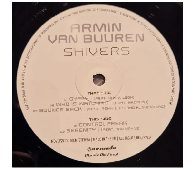 Виниловая пластинка Armin van Buuren – Shivers, Kinodrive.kz — фото 6