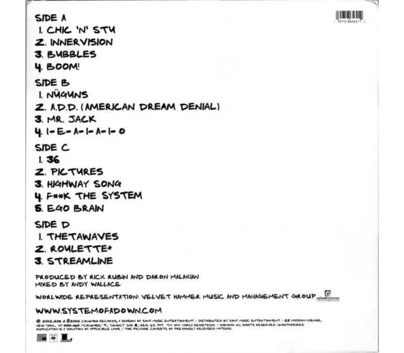 Виниловая пластинка System Of A Down – Steal This Album!, Kinodrive.kz — фото 11