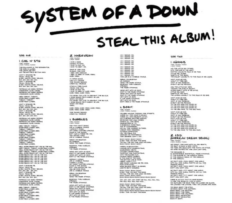 Виниловая пластинка System Of A Down – Steal This Album!, Kinodrive.kz — фото 2