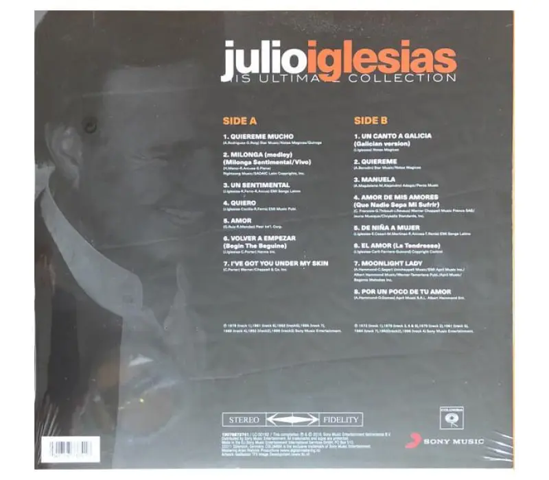 Виниловая пластинка Julio Iglesias – His Ultimate Collection, Kinodrive.kz — фото 3