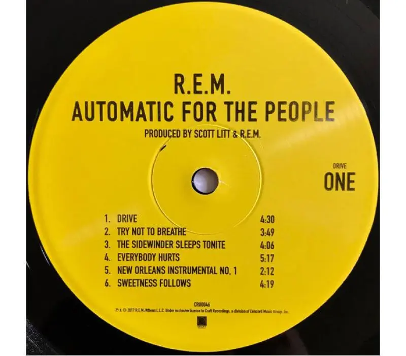 Виниловая пластинка R.E.M. – Automatic For The People, Kinodrive.kz — фото 3