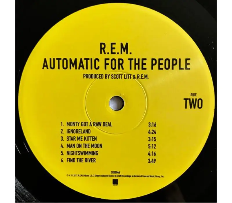 Виниловая пластинка R.E.M. – Automatic For The People, Kinodrive.kz — фото 5