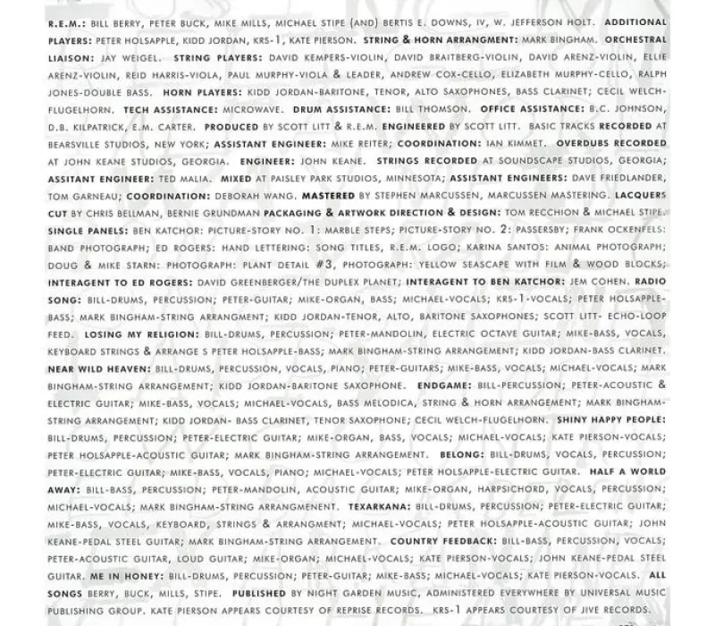 Виниловая пластинка R.E.M. – Out Of Time, Kinodrive.kz — фото 2