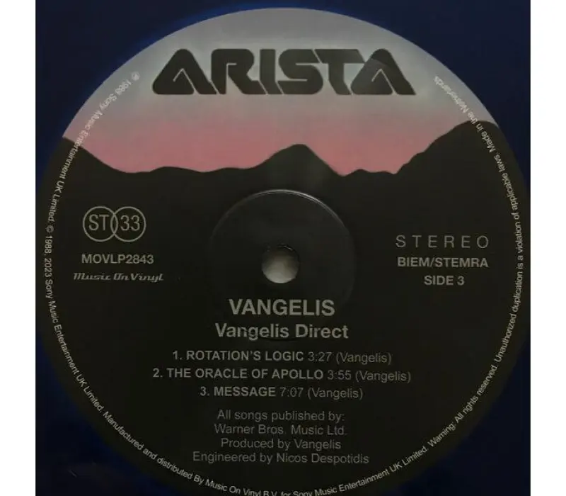 Виниловая пластинка Vangelis – Direct, Kinodrive.kz — фото 12