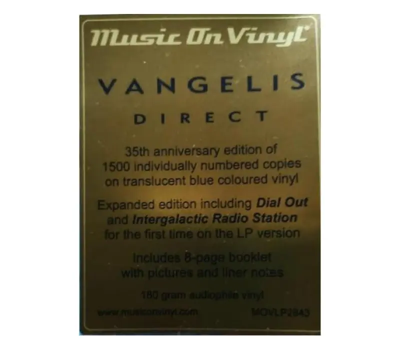 Виниловая пластинка Vangelis – Direct, Kinodrive.kz — фото 5