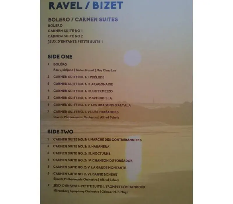 Виниловая пластинка Maurice Ravel, Georges Bizet – Bolero / Carmen Suites, Kinodrive.kz — фото 3