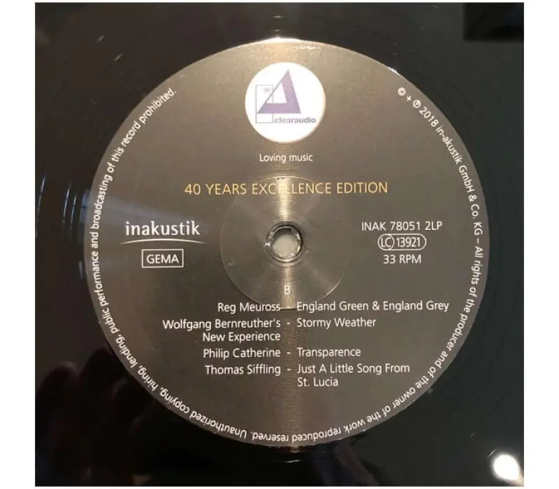 Виниловая пластинка Inakustik -  Various Artists - Clearaudio - 40 Years Excellence Edition, Kinodrive.kz — фото 2