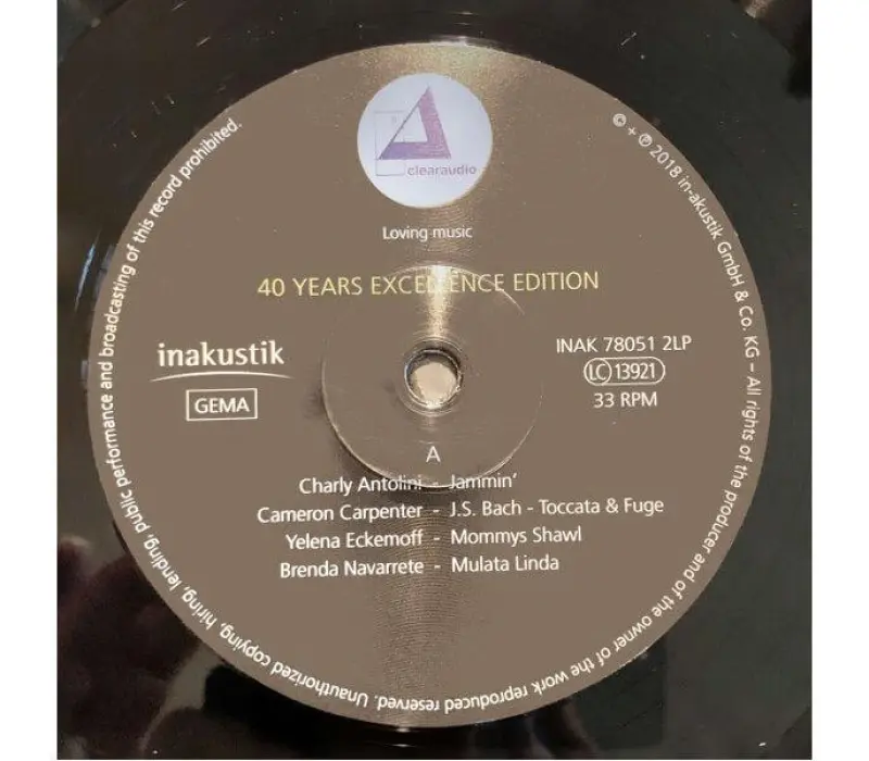 Виниловая пластинка Inakustik -  Various Artists - Clearaudio - 40 Years Excellence Edition, Kinodrive.kz — фото 6