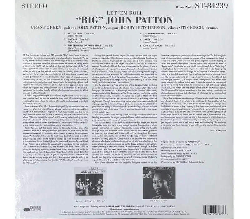 Виниловая пластинка Big John Patton* – Let 'Em Roll, Kinodrive.kz — фото 2