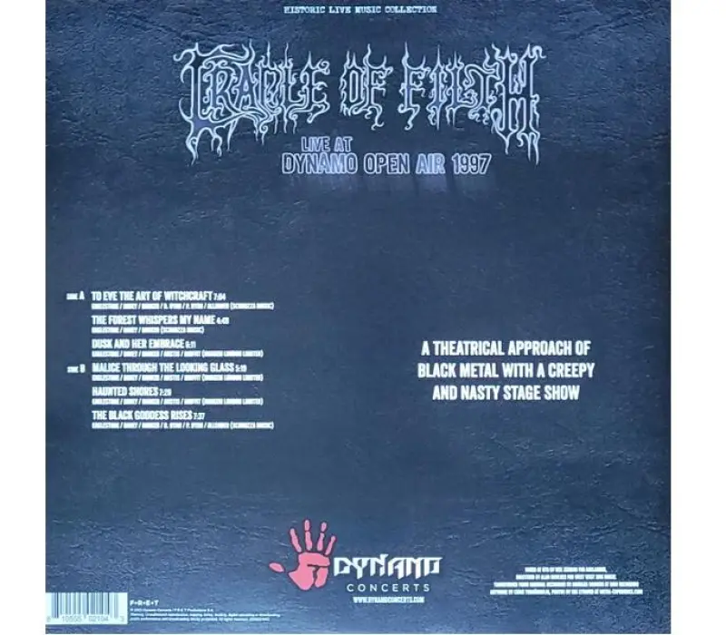Виниловая пластинка Cradle Of Filth – Live At Dynamo Open Air 1997, Kinodrive.kz — фото 2