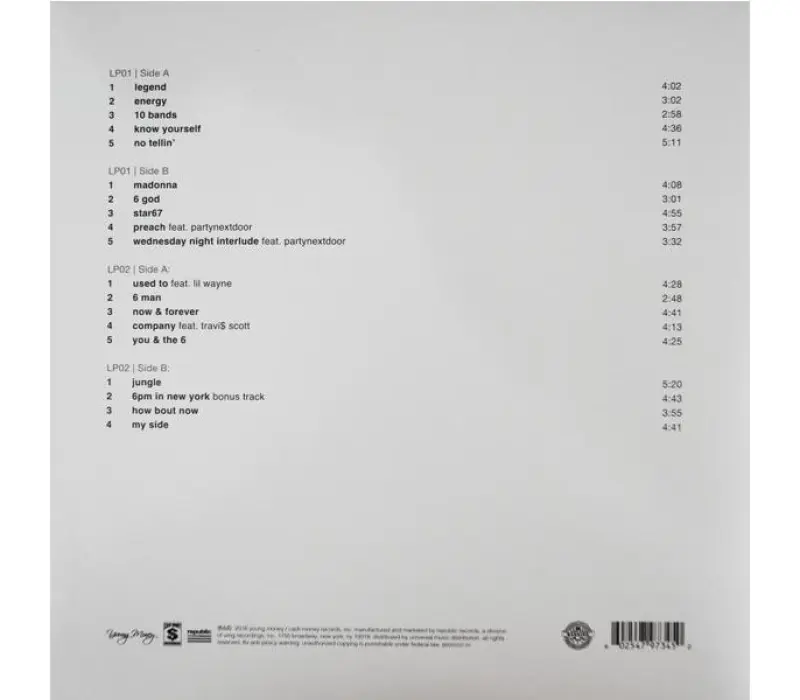 Виниловая пластинка Drake – If You're Reading This It's Too Late, Kinodrive.kz — фото 2