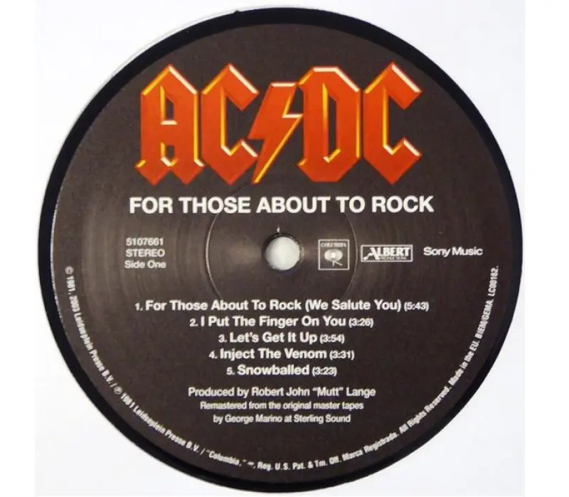 Виниловая пластинка AC/DC – For Those About To Rock (We Salute You), Kinodrive.kz — фото 3