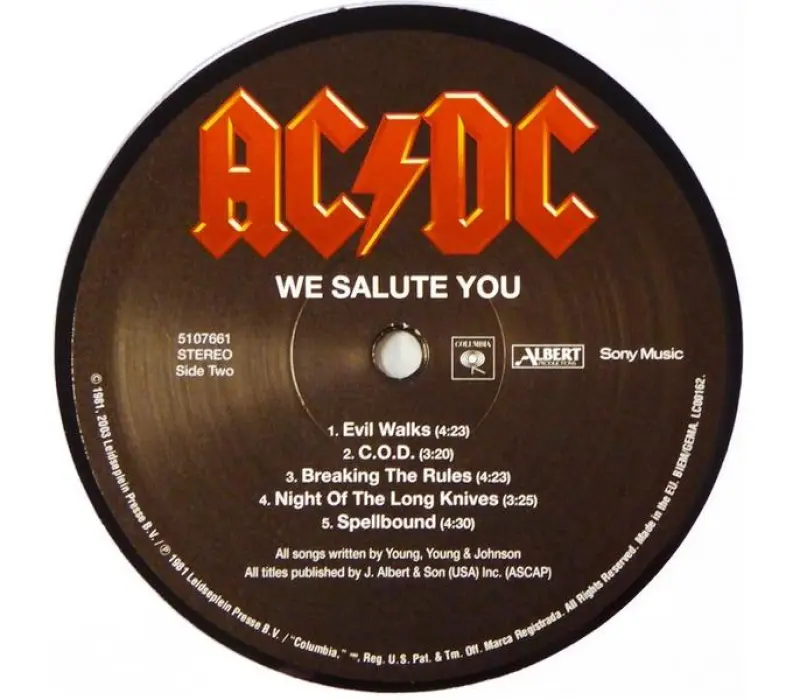 Виниловая пластинка AC/DC – For Those About To Rock (We Salute You), Kinodrive.kz — фото 4