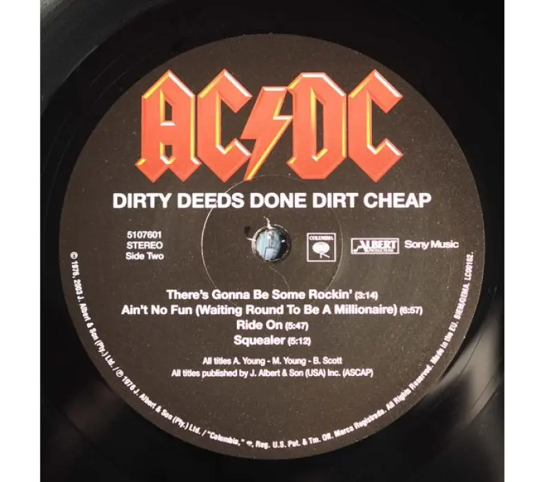 Виниловая пластинка AC/DC – Dirty Deeds Done Dirt Cheap, Kinodrive.kz — фото 4