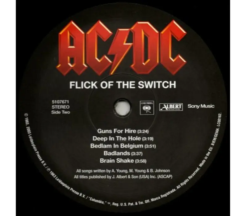 Виниловая пластинка AC/DC – Flick Of The Switch, Kinodrive.kz — фото 4