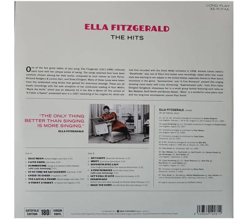 Виниловая пластинка Ella Fitzgerald – The Hits, Kinodrive.kz — фото 2
