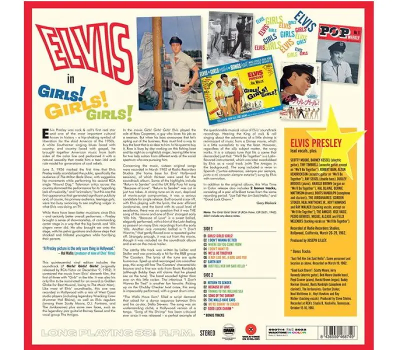 Виниловая пластинка Elvis Presley – Girls! Girls! Girls!, Kinodrive.kz — фото 2