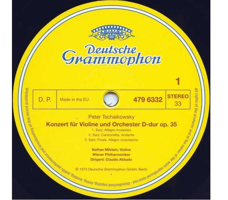 Виниловая пластинка Mendelssohn*, Tschaikowsky*, Nathan Milstein, Claudio Abbado, Wiener Philharmoniker – Violinkonzerte - Violin Concertos, Kinodrive.kz — фото 3