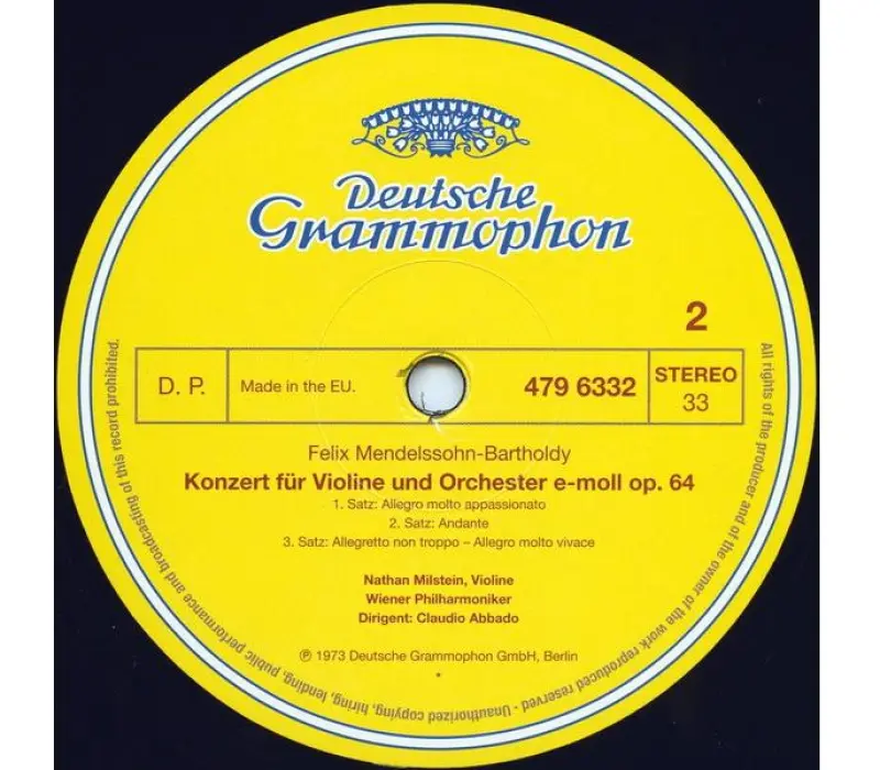 Виниловая пластинка Mendelssohn*, Tschaikowsky*, Nathan Milstein, Claudio Abbado, Wiener Philharmoniker – Violinkonzerte - Violin Concertos, Kinodrive.kz — фото 4