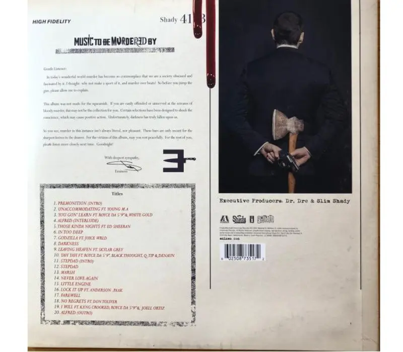 Виниловая пластинка Eminem, Slim Shady – Music To Be Murdered By, Kinodrive.kz — фото 2