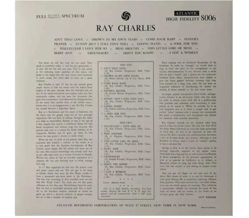 Виниловая пластинка Ray Charles – Ray Charles, Kinodrive.kz — фото 3