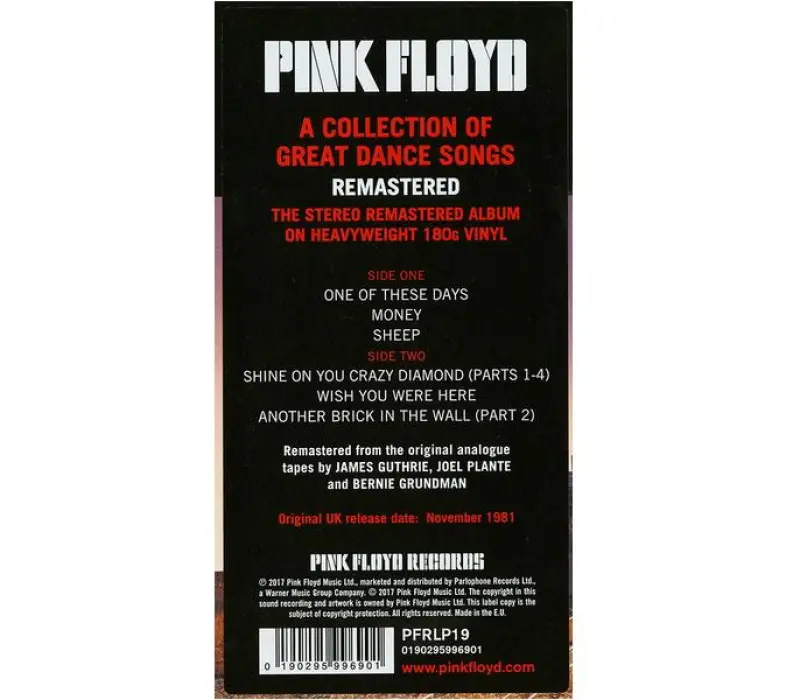 Виниловая пластинка Pink Floyd – A Collection Of Great Dance Songs, Kinodrive.kz — фото 2
