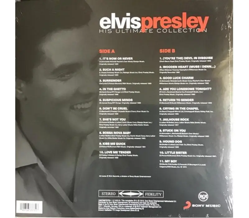 Виниловая пластинка Elvis Presley – His Ultimate Collection, Kinodrive.kz — фото 2